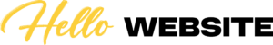 hellowebsite logo yellow black