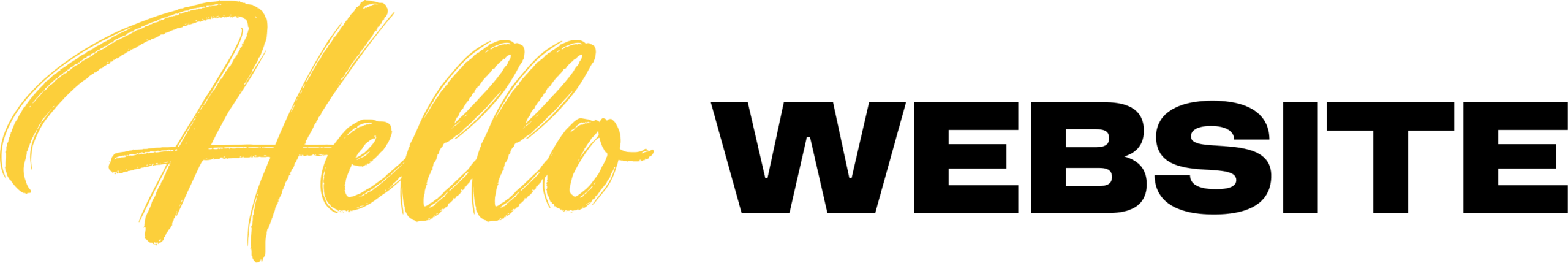hellowebsite logo yellow black